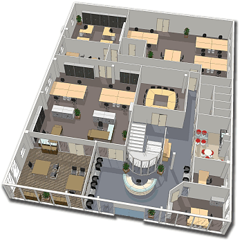 Plan d'aménagement cloison